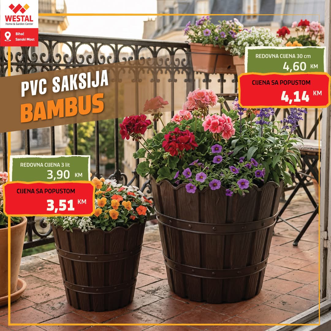 PVC saksije BAMBUS