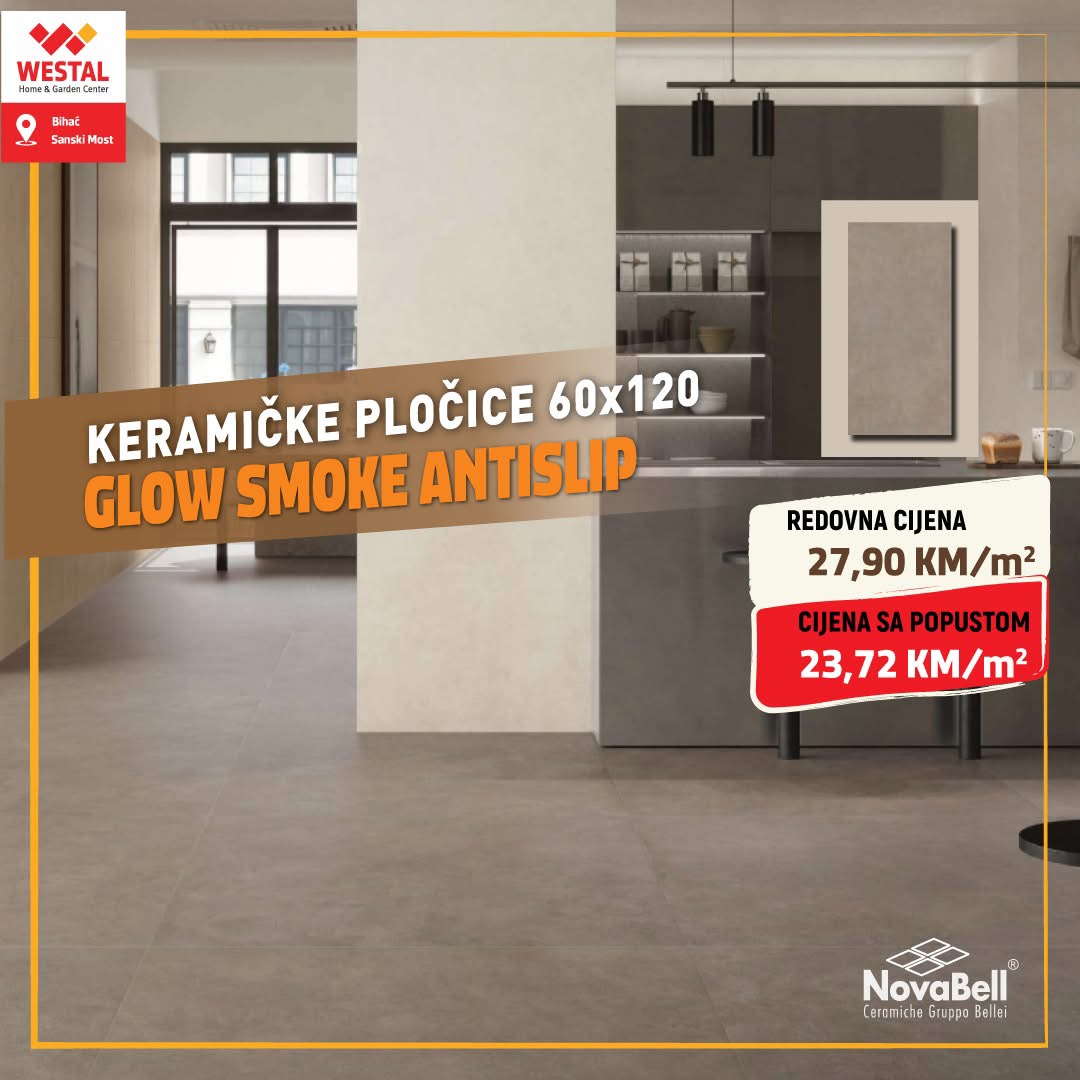 Keramičke pločice Glow Smoke Antislip 60x120